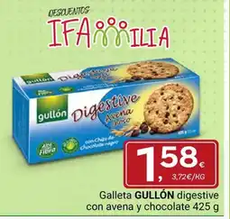 Supermercados Dani GULLÓN Galleta digestive con avena y chocolate oferta