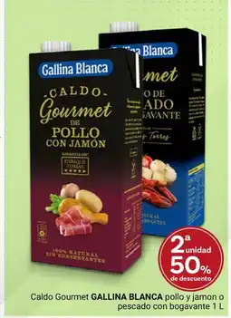 Supermercados Dani GALLINA BLANCA Caldo Gourmet pollo y jamon o pescado con bogavante oferta