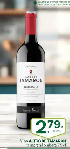 Supermercados Dani ALTOS DE TAMARON Vino tempranillo ribera oferta
