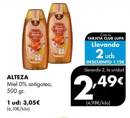 Supermercados Lupa ALTEZA Miel 0% antigoteo oferta