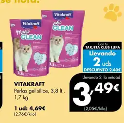 Supermercados Lupa VITAKRAFT Perlas gel silice oferta
