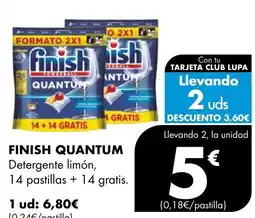 Supermercados Lupa FINISH QUANTUM Detergente limón oferta