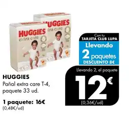 Supermercados Lupa HUGGIES Pañal extra care oferta