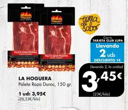 Supermercados Lupa LA HOGUERA Paleta Raza Duroc oferta