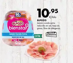 Supermercados Lupa ELPOZO Jamón cocido extra reducido en sal, bajo en grasa, libre de alérgenos oferta
