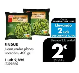 Supermercados Lupa FINDUS Judías verdes planas troceadas oferta
