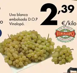 Supermercados Lupa Uva blanca embolsada D.O.P Vinalopó. oferta