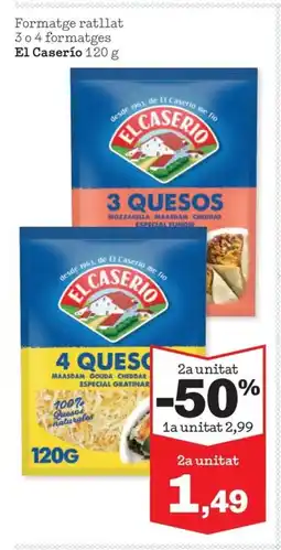 Sorli EL CASERIO Formatge ratllat 304 formatges oferta