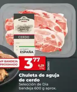 Dia Seleccion de dia - chuleta de aguja de cerdo bandeja 600 g aprox oferta