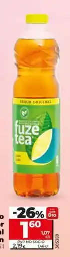Dia Fuze tea - refresco de té sabor original de limón oferta