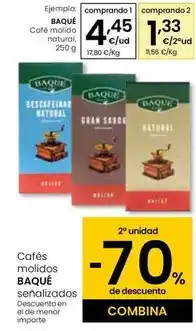 Eroski Baqué - café molido natural oferta