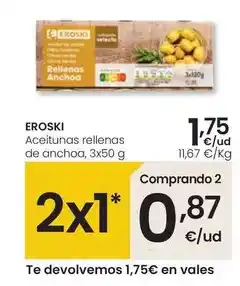 Eroski Eroski - aceitunas rellenas de anchoa oferta