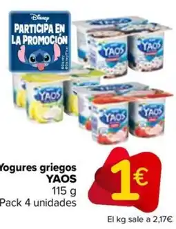 Carrefour YAOS Yogures griegos oferta