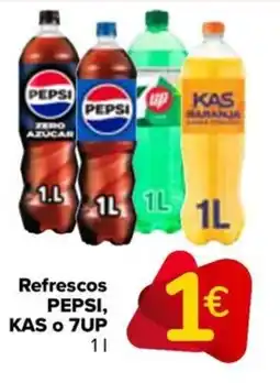 Carrefour PEPSI, KAS o 7UP Refrescos oferta