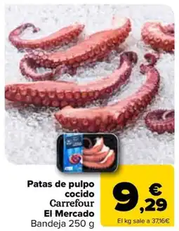 Carrefour Patas de pulpo cocido Carrefour El Mercado oferta