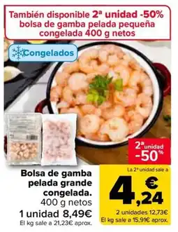 Carrefour Bolsa de gamba pelada grande congelada oferta