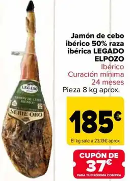 Carrefour LEGADO Jamón de cebo ibérico 50% raza ibérica oferta