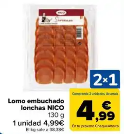 Carrefour NICO Lomo embuchado lonchas oferta