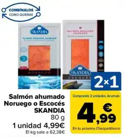 Carrefour SKANDIA Salmón ahumado Comprando 2 unidades, Acumula Noruego o Escocés oferta