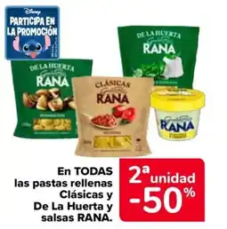 Carrefour RANA En todas las pastas rellenas clásicas y de la huerta y salsas oferta