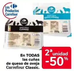 Carrefour En todas las cuñas de queso de oveja carrefour classic. oferta