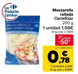 Carrefour Mozzarella rallada Carrefour oferta