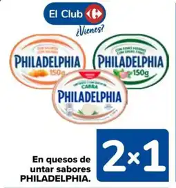 Carrefour PHILADELPHIA En quesos de untar sabores oferta