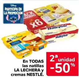 Carrefour LA LECHERA y NESTLÉ todas las natillas oferta