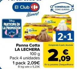 Carrefour LA LECHERA Panna Cotta oferta