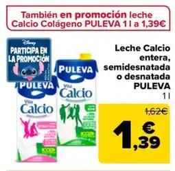 Carrefour PULEVA Leche Calcio entera, semidesnatada o desnatada oferta