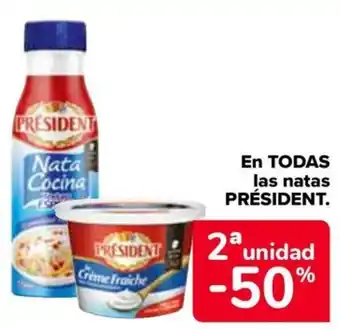 Carrefour PRÉSIDENT En todas las natas oferta