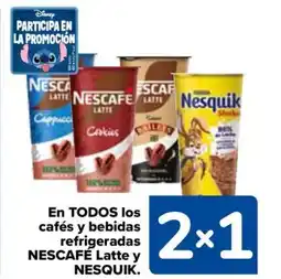 Carrefour NESCAFÉ Latte y Nesquik en todos los cafés y bebidas refrigeradas oferta