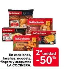 Carrefour LA COCINERA En canelones, lasañas, nuggets, fingers y croquetas oferta