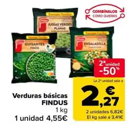 Carrefour FINDUS Verduras básicas oferta