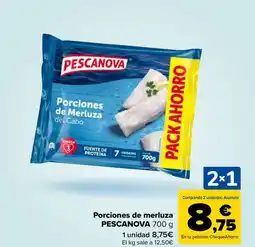 Carrefour PESCANOVA Porciones de merluza oferta