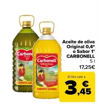 Carrefour CARBONELL Aceite de oliva Original 0,4° o Sabor 1° oferta