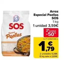 Carrefour SOS Arroz Especial Paellas oferta