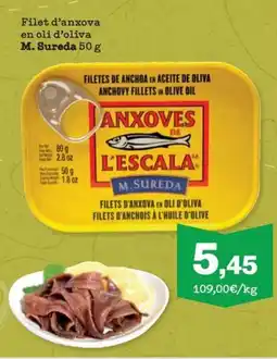 Sorli M SUREDA Filet d'anxova en oli d'oliva oferta