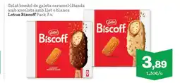 Sorli LOTUS BISCOFF Gelat bombó de galeta caramel·litzada amb xocolata amb llet o blanca oferta