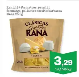Sorli RANA Ravioli 4 formatges, pernili formatge, pollastre rostit o barbacoa oferta