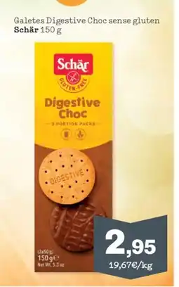 Sorli SCHÄR Galetes Digestive Choc sense gluten oferta