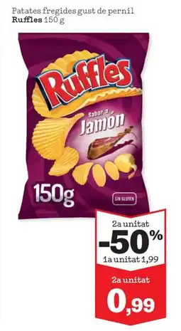 Sorli RUFFLES Patates fregides gust de pernil oferta