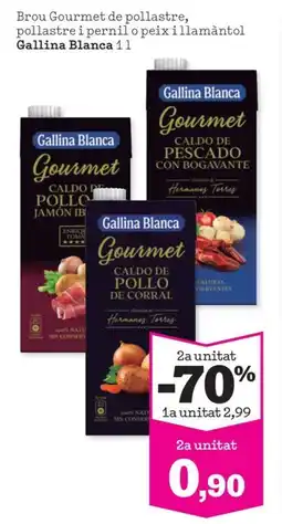 Sorli GALLINA BLANCA Brou Gourmet de pollastre, pollastre i pernil o peix illamàntol oferta