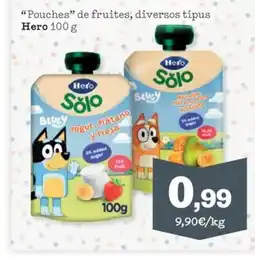 Sorli HERO Pouches de fruites diversos tipus oferta