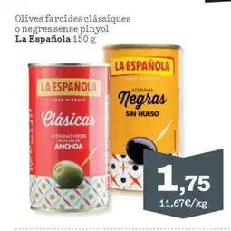 Sorli LA ESPAÑOLA Olives farcides clàssiques o negres sense pinyol oferta