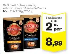 Sorli MARCILLA Cafè molt Crème mescla, natural, descafeïnat o Colòmbia oferta