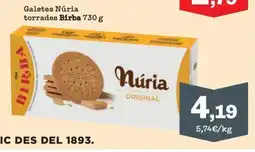 Sorli BIRBA Galetes Núria torrades oferta