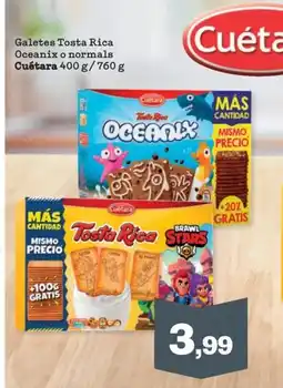 Sorli CUÉTARA Galetes Tosta Rica Oceanix o normals oferta