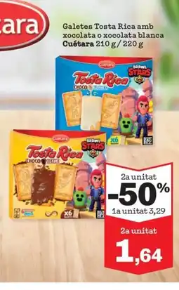 Sorli CUÉTARA Galetes Tosta Rica amb xocolata o xocolata blanca oferta