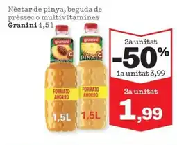 Sorli GRANINI Nèctar de pinya, beguda de préssec o multivitamines oferta